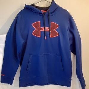 Under Armor blue/orange hoodie mens size medium.